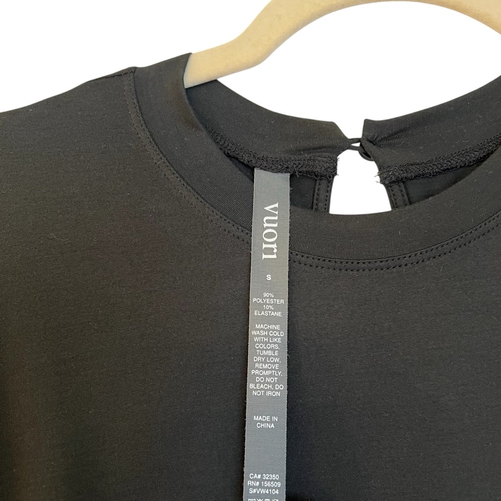 Vuori Lux Crew Neck Short Sleeve Jumpsuit Black Size Small Athleisure Travel - Picture 5 of 8